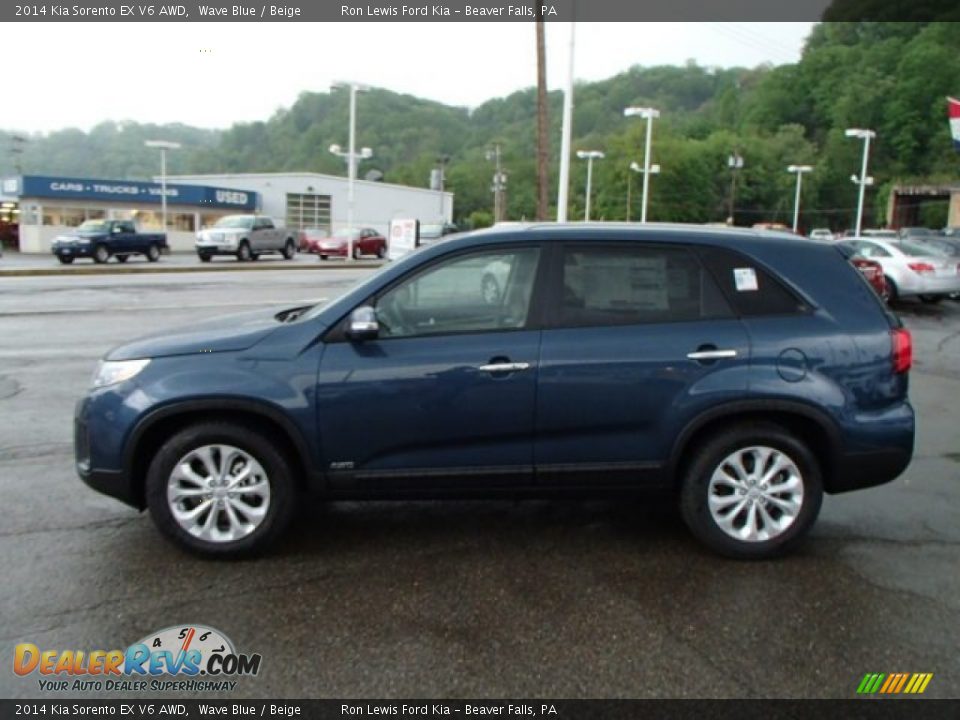 2014 Kia Sorento EX V6 AWD Wave Blue / Beige Photo #5