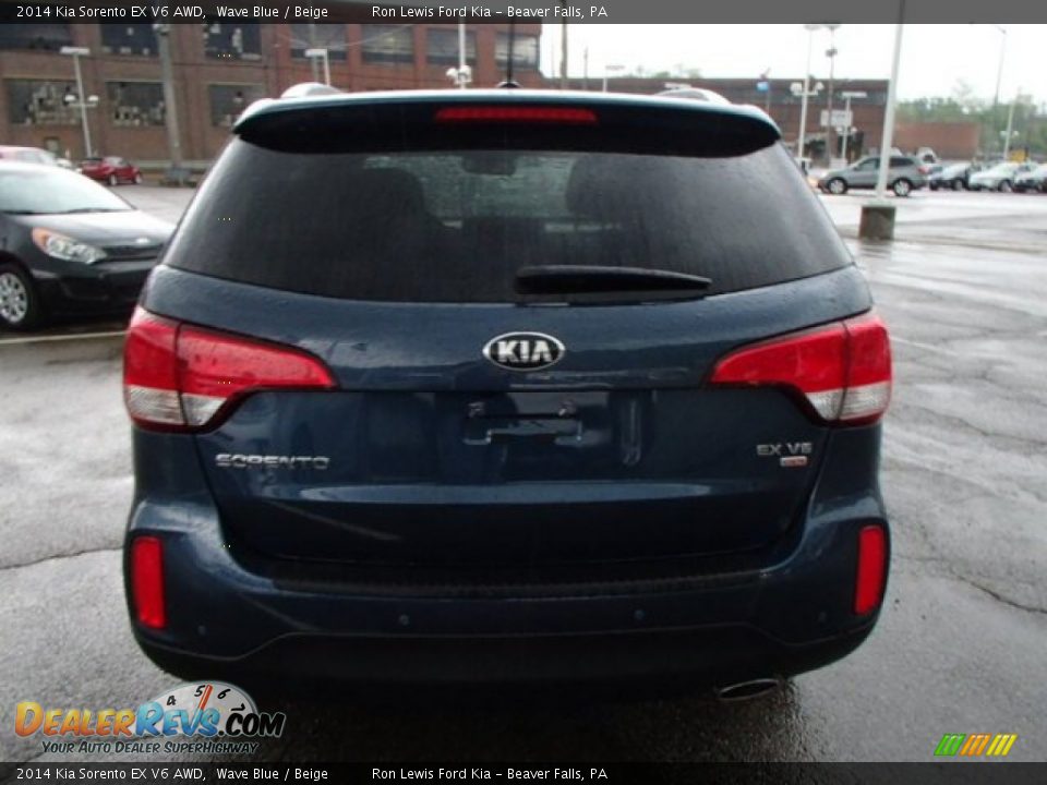 2014 Kia Sorento EX V6 AWD Wave Blue / Beige Photo #7