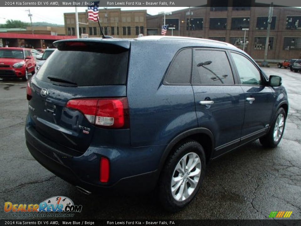 2014 Kia Sorento EX V6 AWD Wave Blue / Beige Photo #8