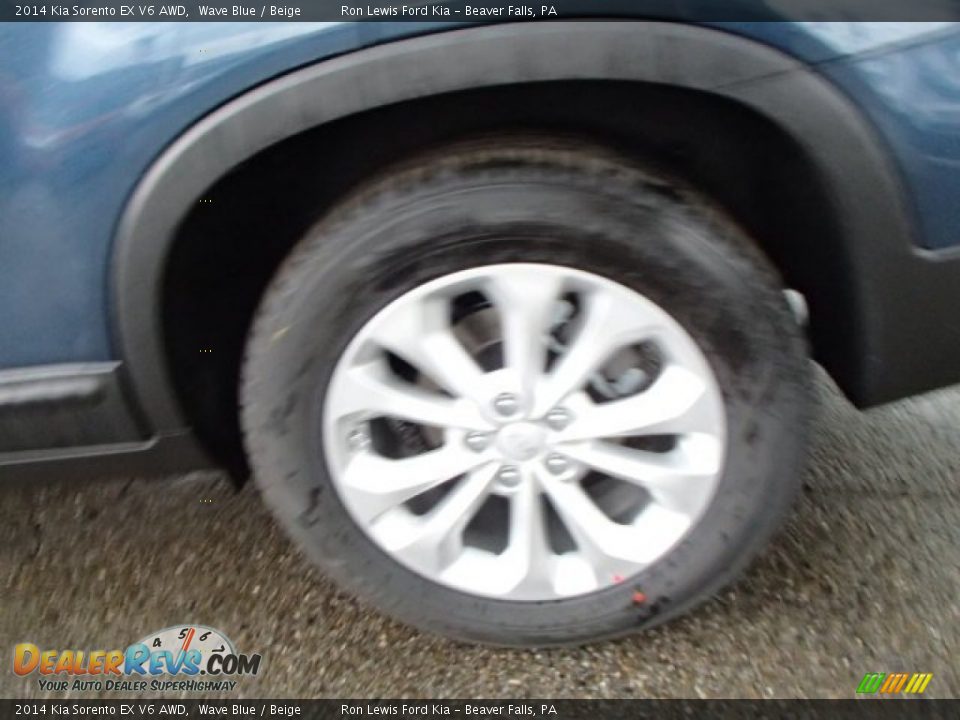2014 Kia Sorento EX V6 AWD Wave Blue / Beige Photo #9
