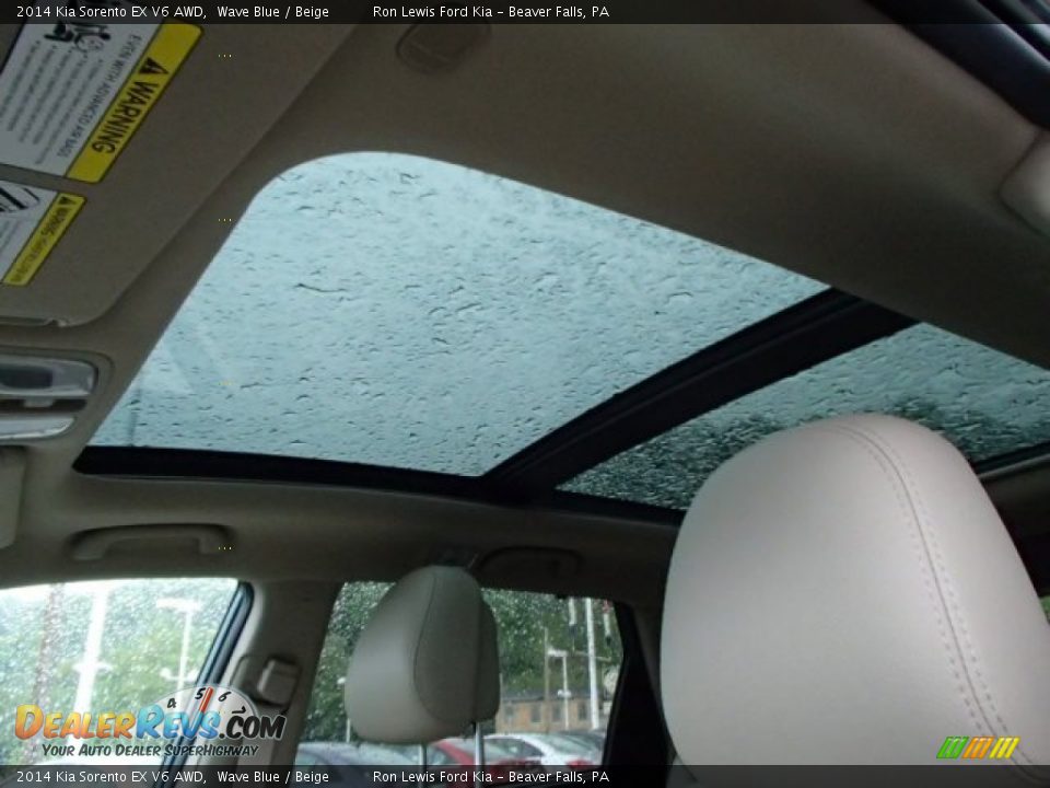 2014 Kia Sorento EX V6 AWD Wave Blue / Beige Photo #15
