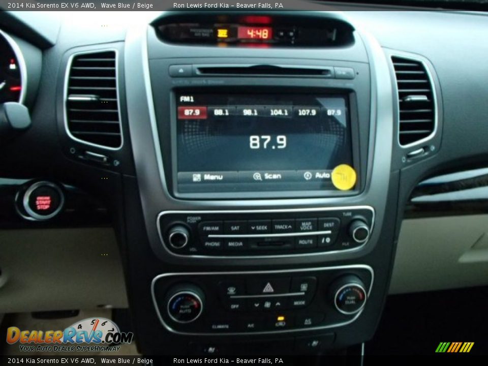 2014 Kia Sorento EX V6 AWD Wave Blue / Beige Photo #17