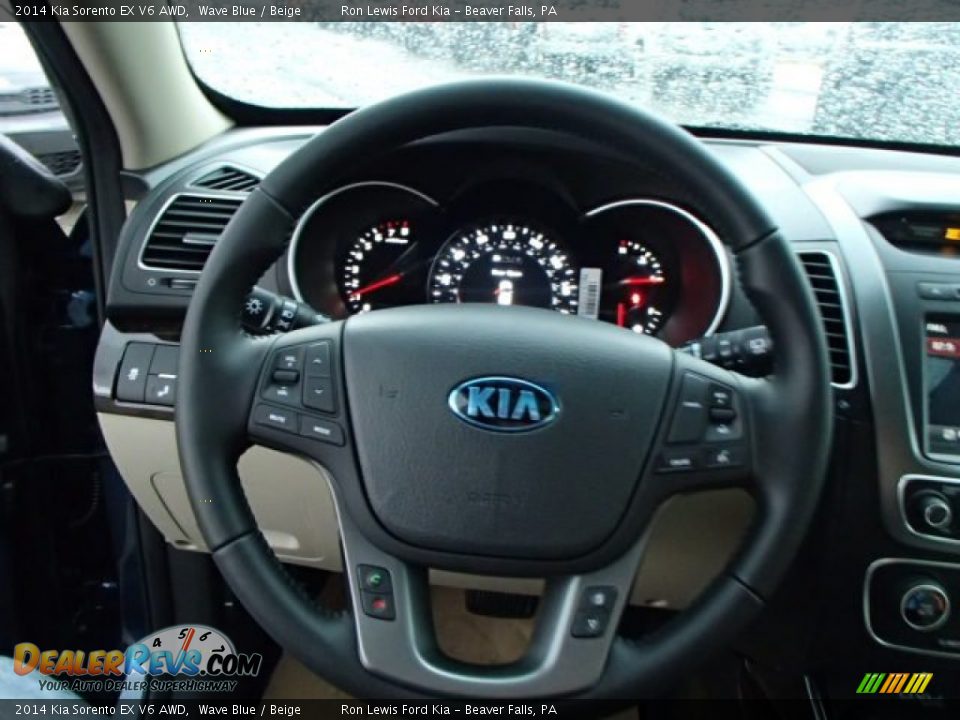 2014 Kia Sorento EX V6 AWD Wave Blue / Beige Photo #19