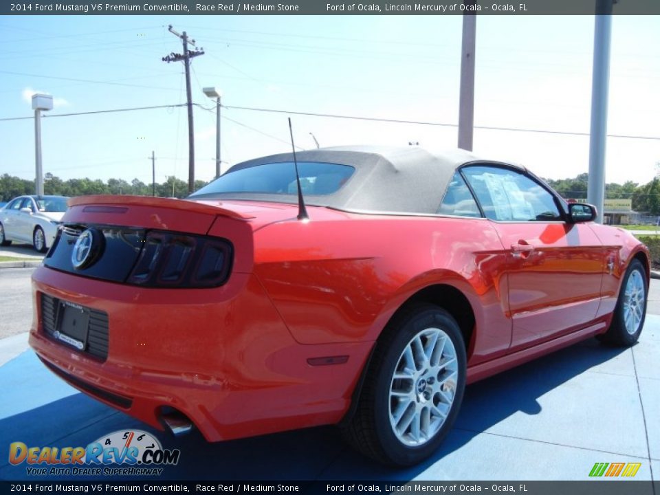 2014 Ford Mustang V6 Premium Convertible Race Red / Medium Stone Photo #3