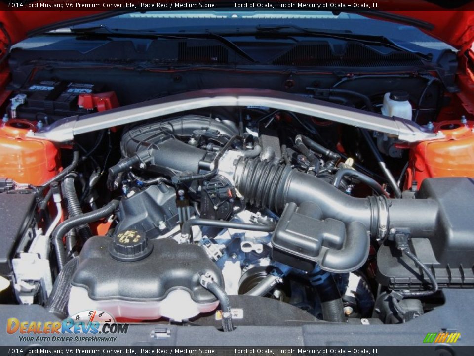 2014 Ford Mustang V6 Premium Convertible 3.7 Liter DOHC 24-Valve Ti-VCT V6 Engine Photo #12