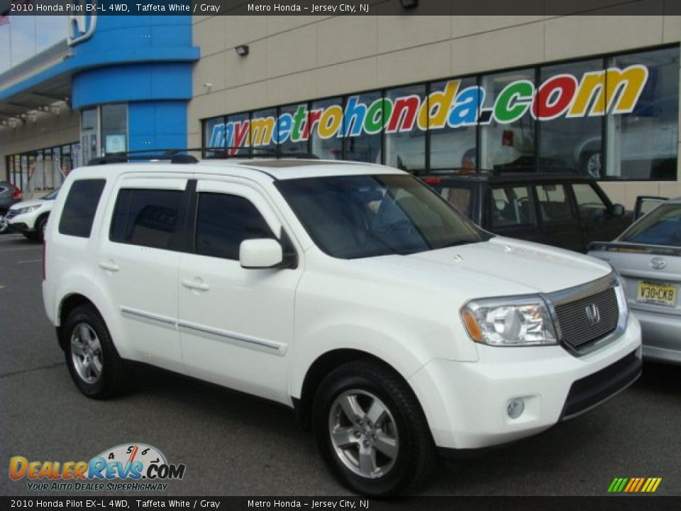2010 Honda Pilot EX-L 4WD Taffeta White / Gray Photo #1