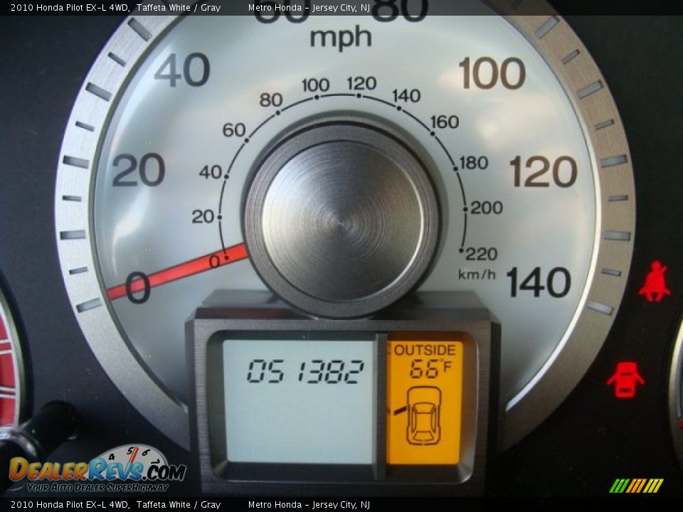 2010 Honda Pilot EX-L 4WD Taffeta White / Gray Photo #11