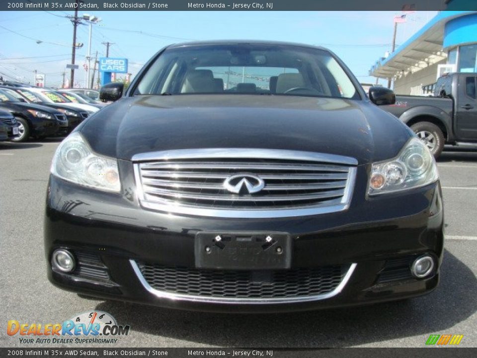 2008 Infiniti M 35x AWD Sedan Black Obsidian / Stone Photo #2