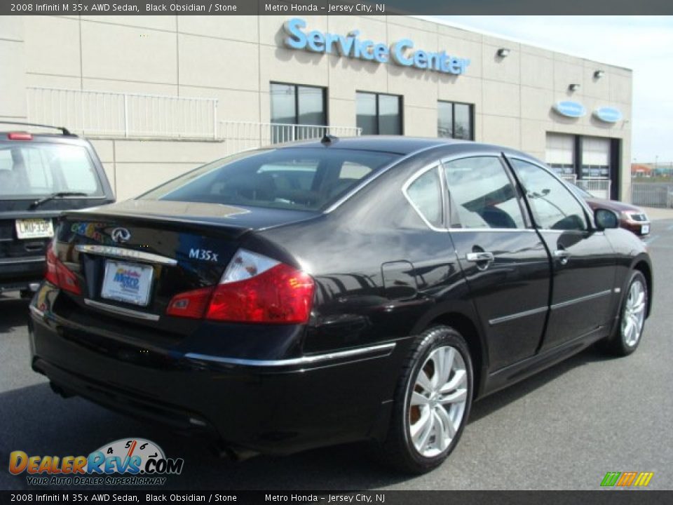 2008 Infiniti M 35x AWD Sedan Black Obsidian / Stone Photo #4