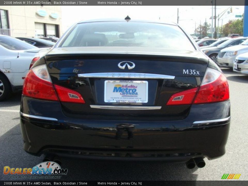 2008 Infiniti M 35x AWD Sedan Black Obsidian / Stone Photo #5