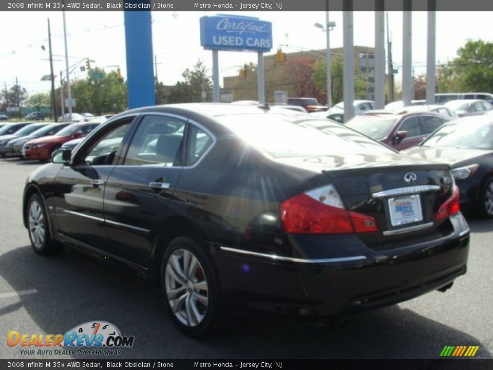 2008 Infiniti M 35x AWD Sedan Black Obsidian / Stone Photo #6