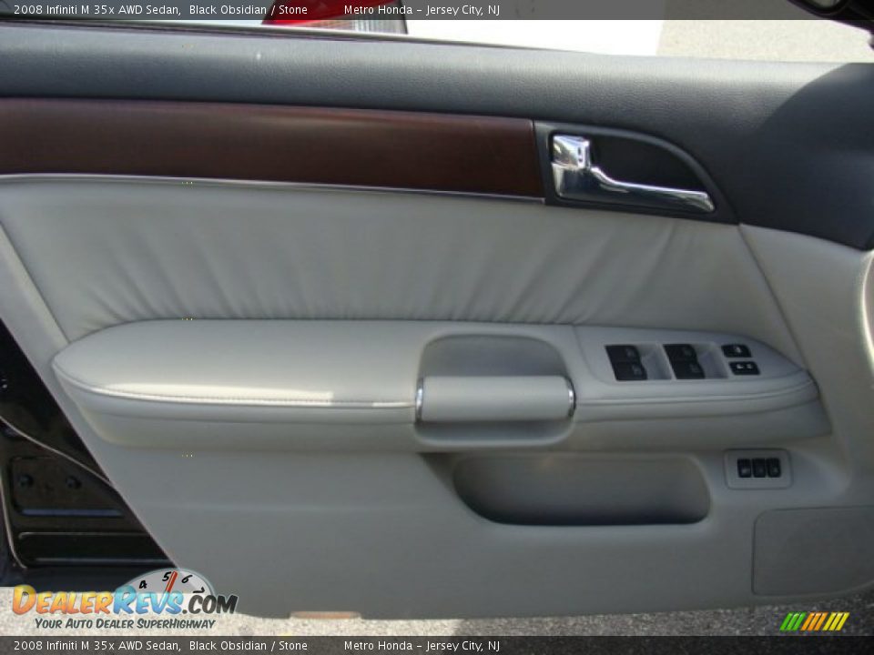 2008 Infiniti M 35x AWD Sedan Black Obsidian / Stone Photo #7