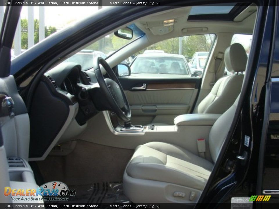 2008 Infiniti M 35x AWD Sedan Black Obsidian / Stone Photo #8