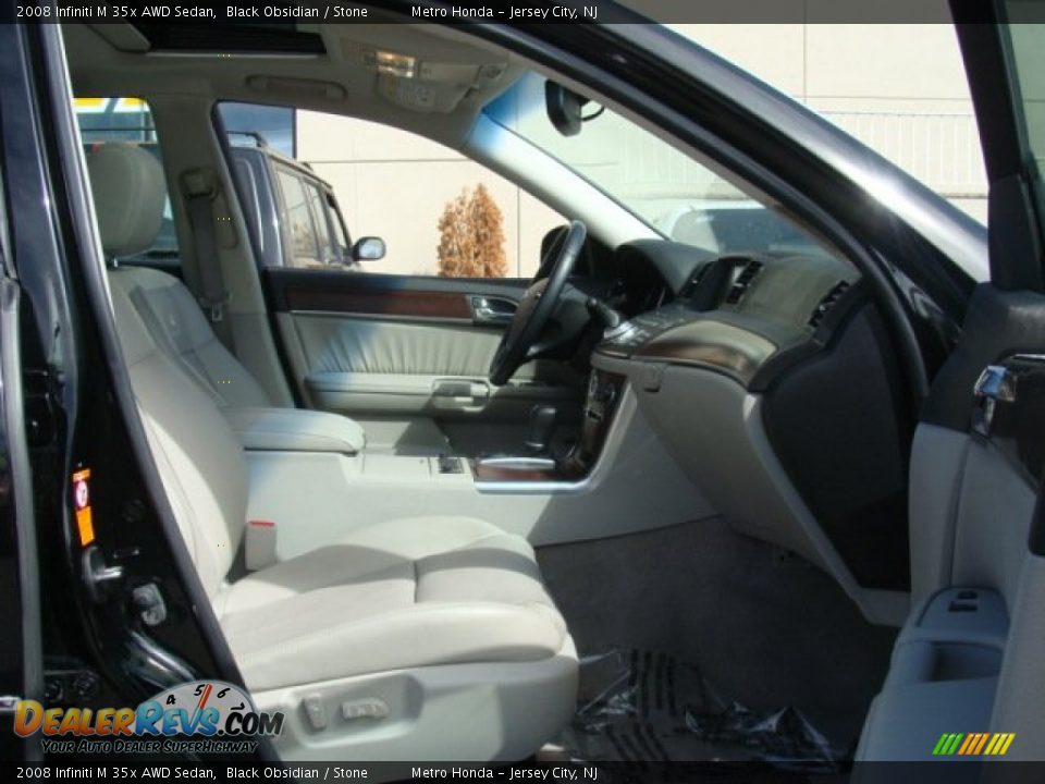 2008 Infiniti M 35x AWD Sedan Black Obsidian / Stone Photo #9