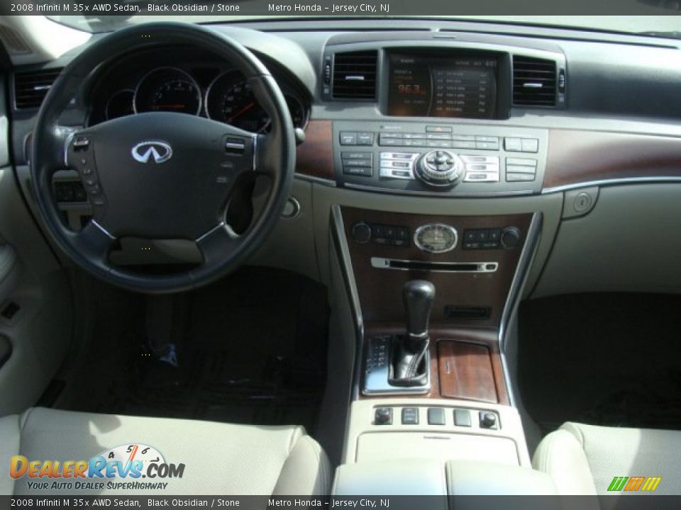 2008 Infiniti M 35x AWD Sedan Black Obsidian / Stone Photo #10