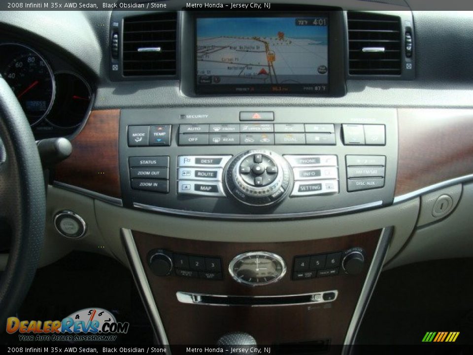2008 Infiniti M 35x AWD Sedan Black Obsidian / Stone Photo #12