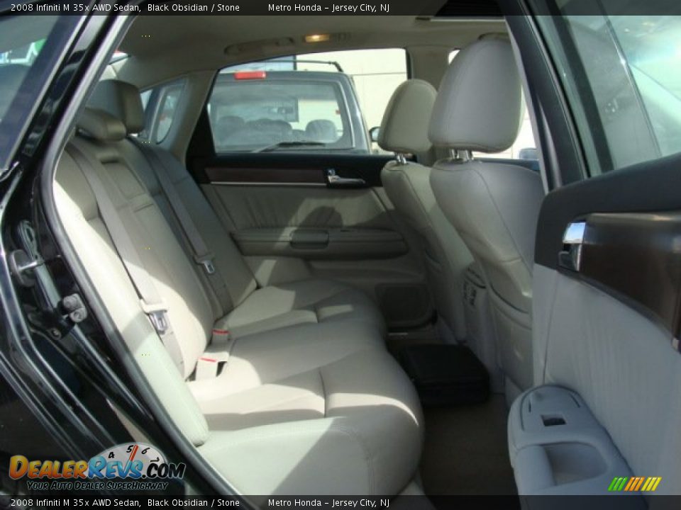 2008 Infiniti M 35x AWD Sedan Black Obsidian / Stone Photo #13