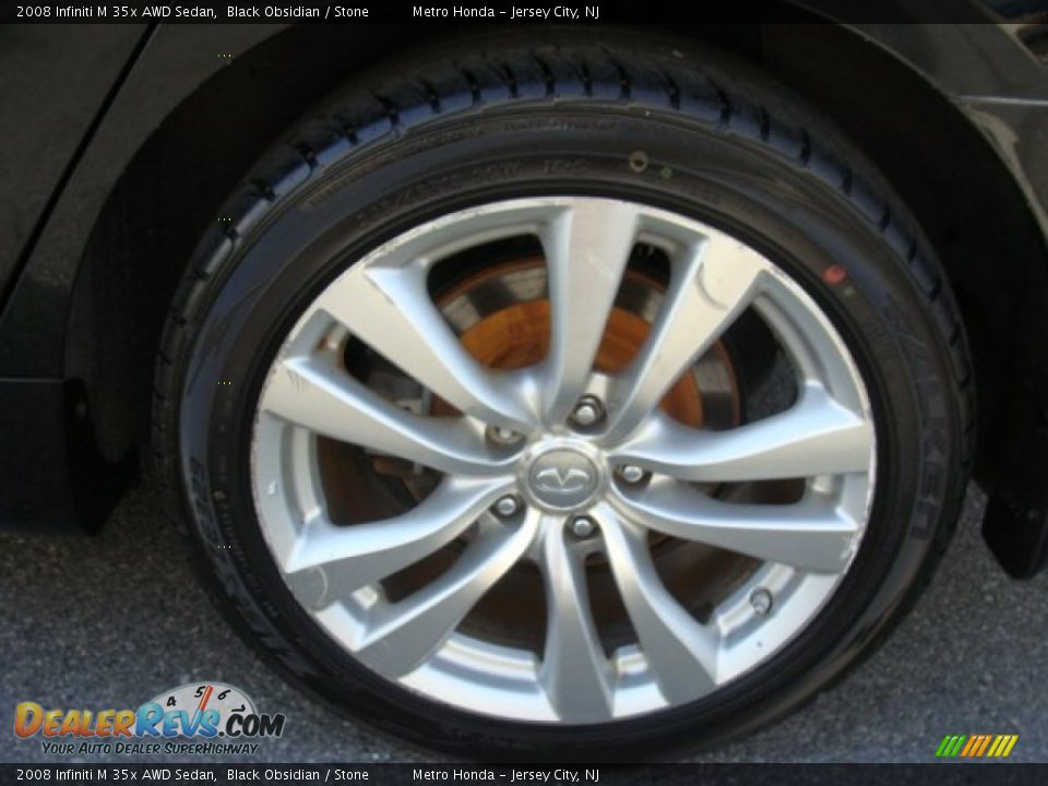 2008 Infiniti M 35x AWD Sedan Black Obsidian / Stone Photo #15