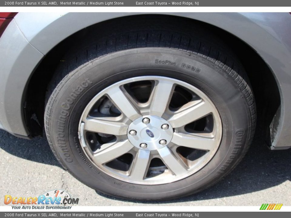 2008 Ford Taurus X SEL AWD Merlot Metallic / Medium Light Stone Photo #14