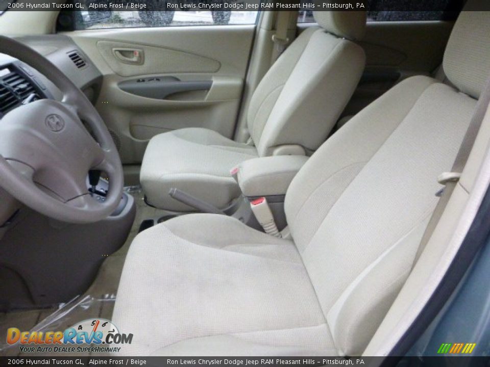 2006 Hyundai Tucson GL Alpine Frost / Beige Photo #9