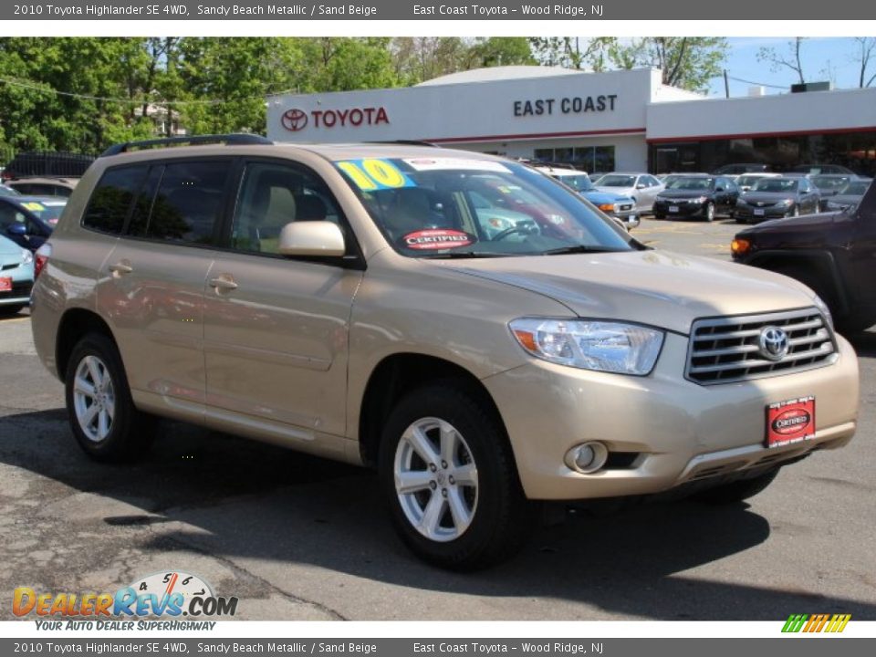2010 Toyota Highlander SE 4WD Sandy Beach Metallic / Sand Beige Photo #1