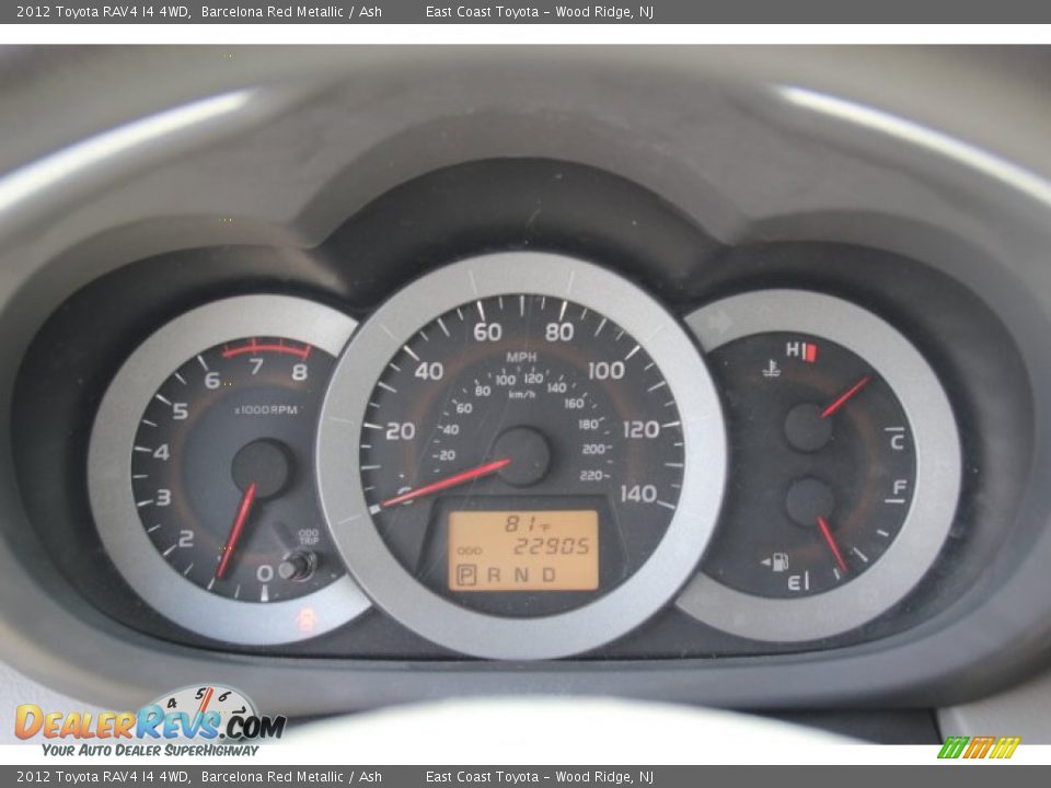 2012 Toyota RAV4 I4 4WD Barcelona Red Metallic / Ash Photo #12