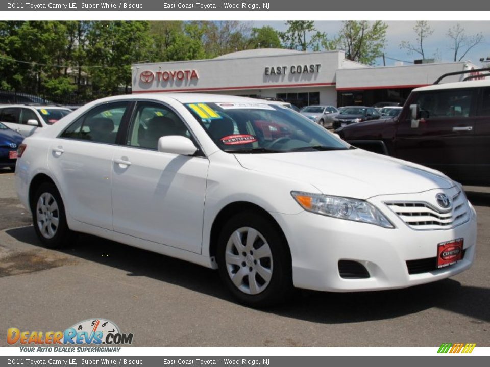 2011 Toyota Camry LE Super White / Bisque Photo #1