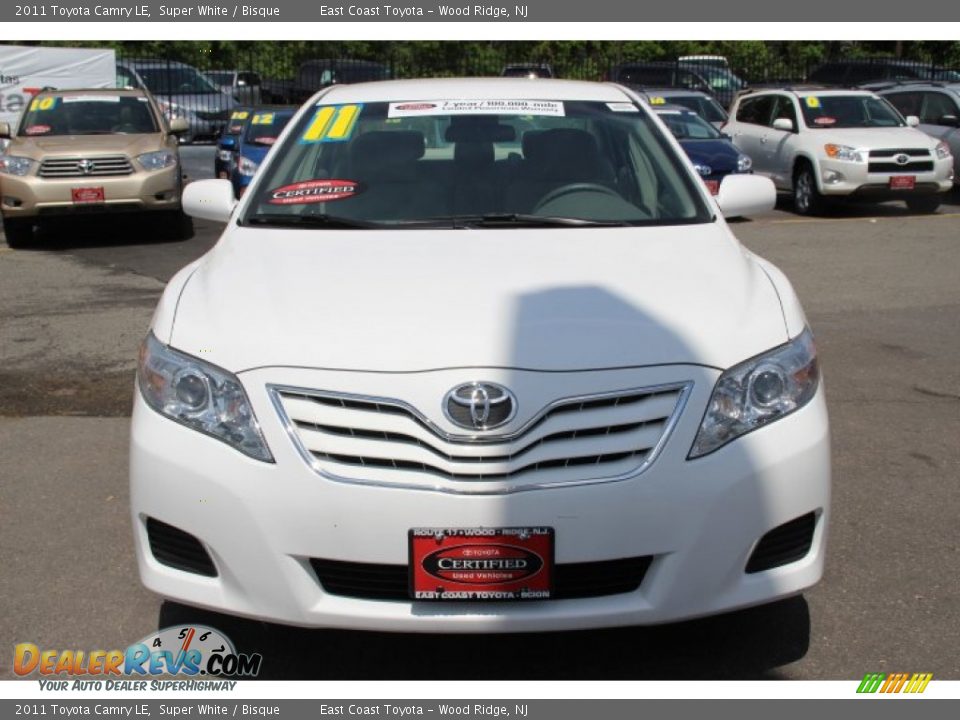 2011 Toyota Camry LE Super White / Bisque Photo #2
