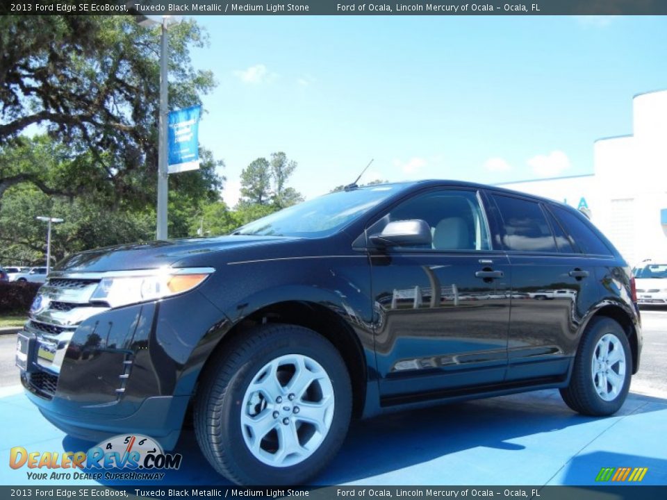 2013 Ford Edge SE EcoBoost Tuxedo Black Metallic / Medium Light Stone Photo #1