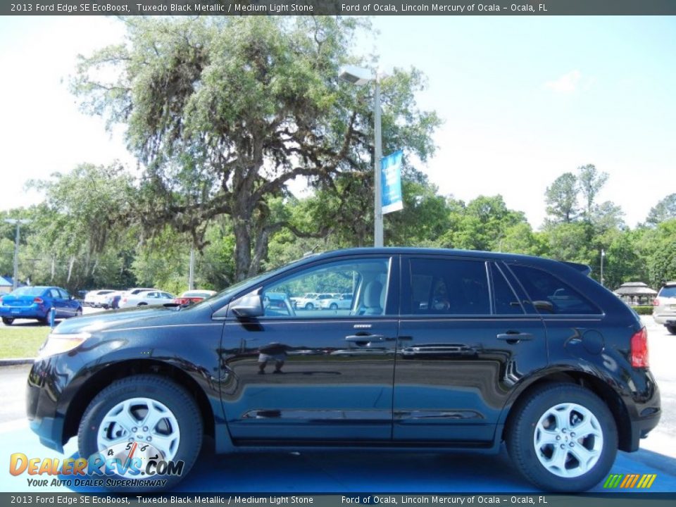 2013 Ford Edge SE EcoBoost Tuxedo Black Metallic / Medium Light Stone Photo #2