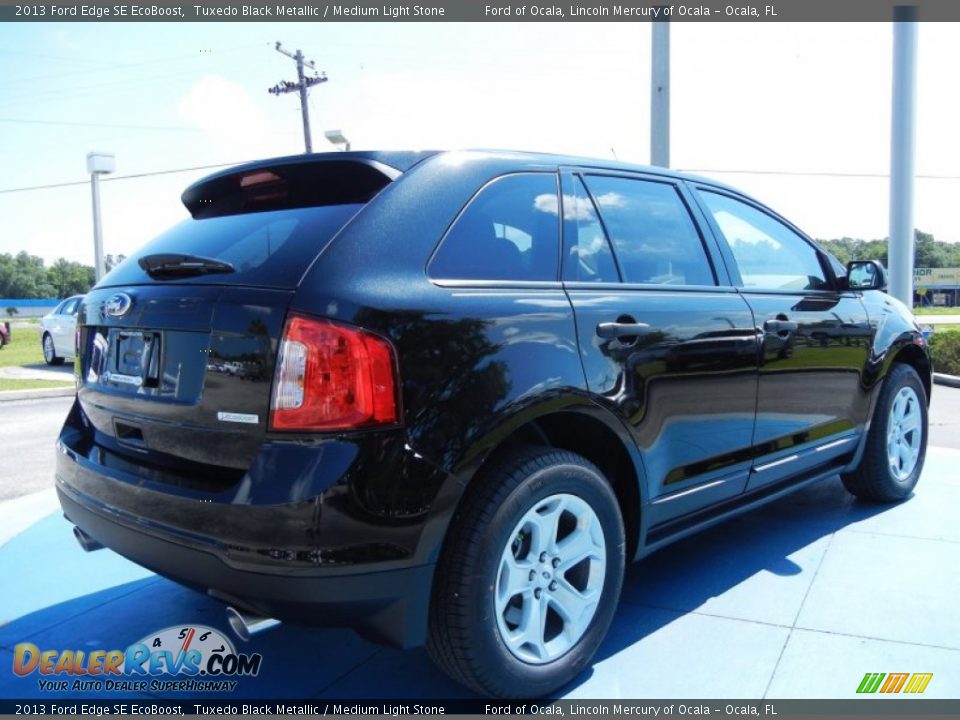 2013 Ford Edge SE EcoBoost Tuxedo Black Metallic / Medium Light Stone Photo #3