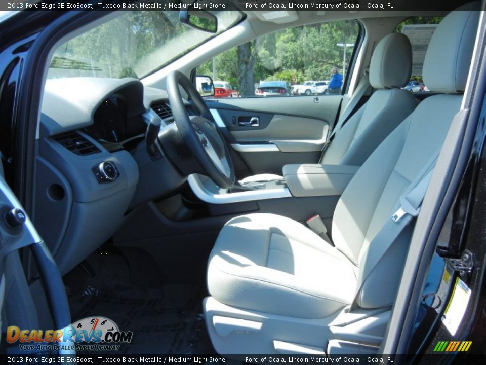 2013 Ford Edge SE EcoBoost Tuxedo Black Metallic / Medium Light Stone Photo #6