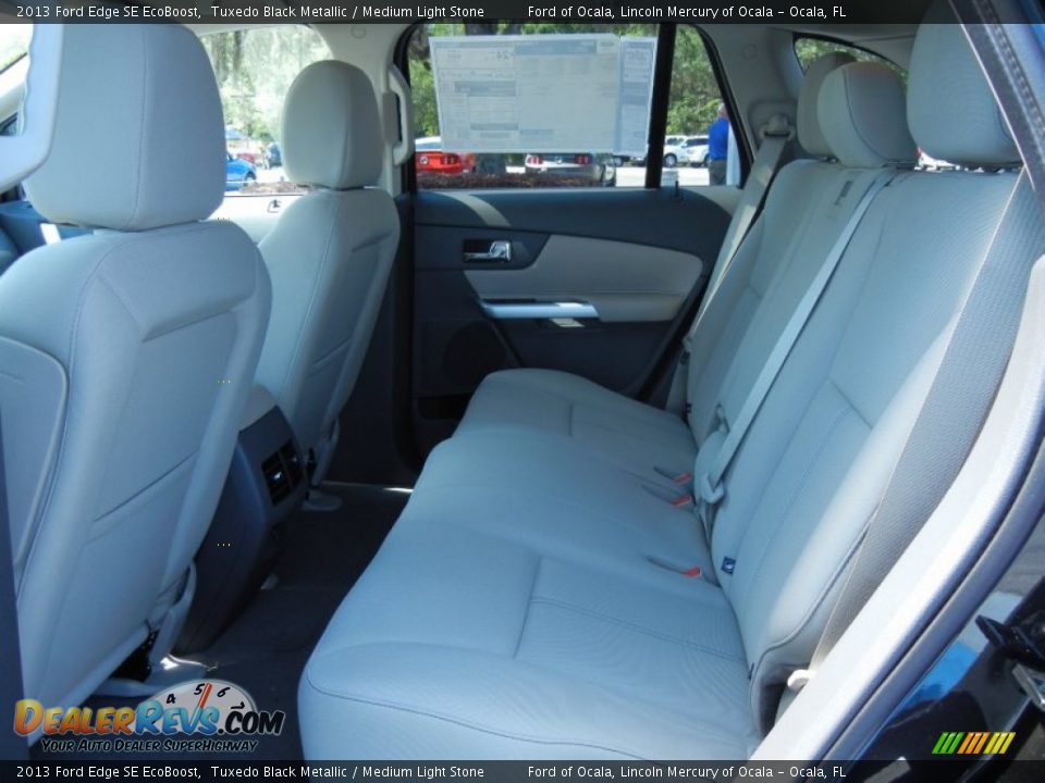 2013 Ford Edge SE EcoBoost Tuxedo Black Metallic / Medium Light Stone Photo #7