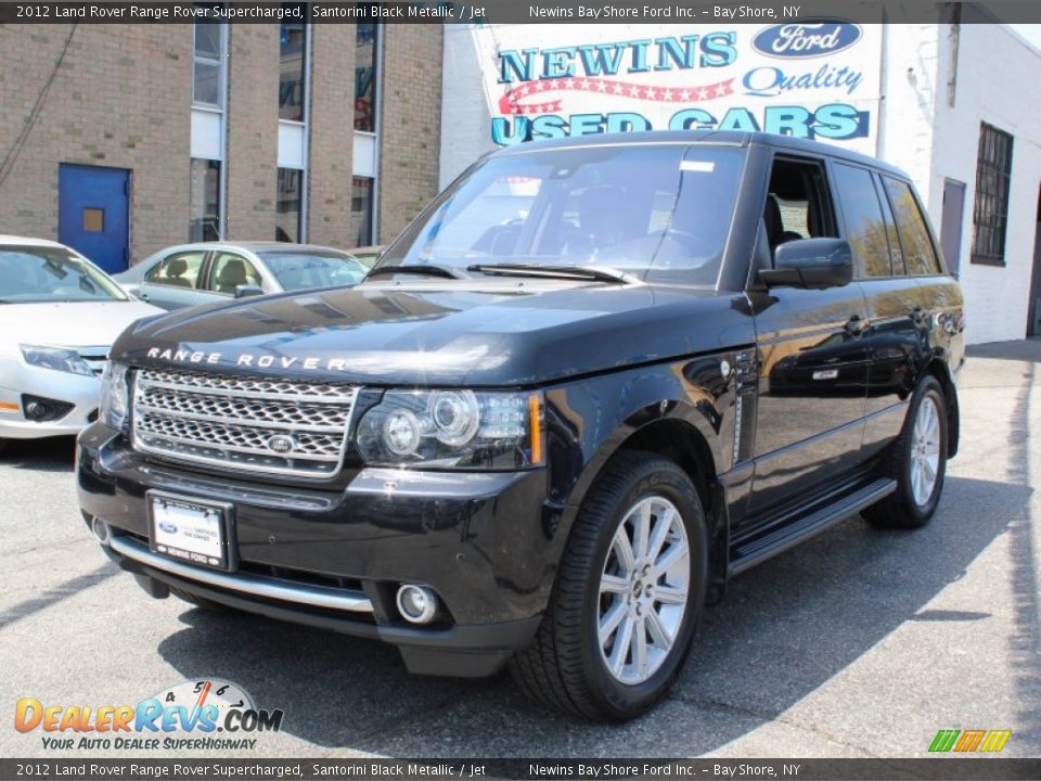 2012 Land Rover Range Rover Supercharged Santorini Black Metallic / Jet Photo #1