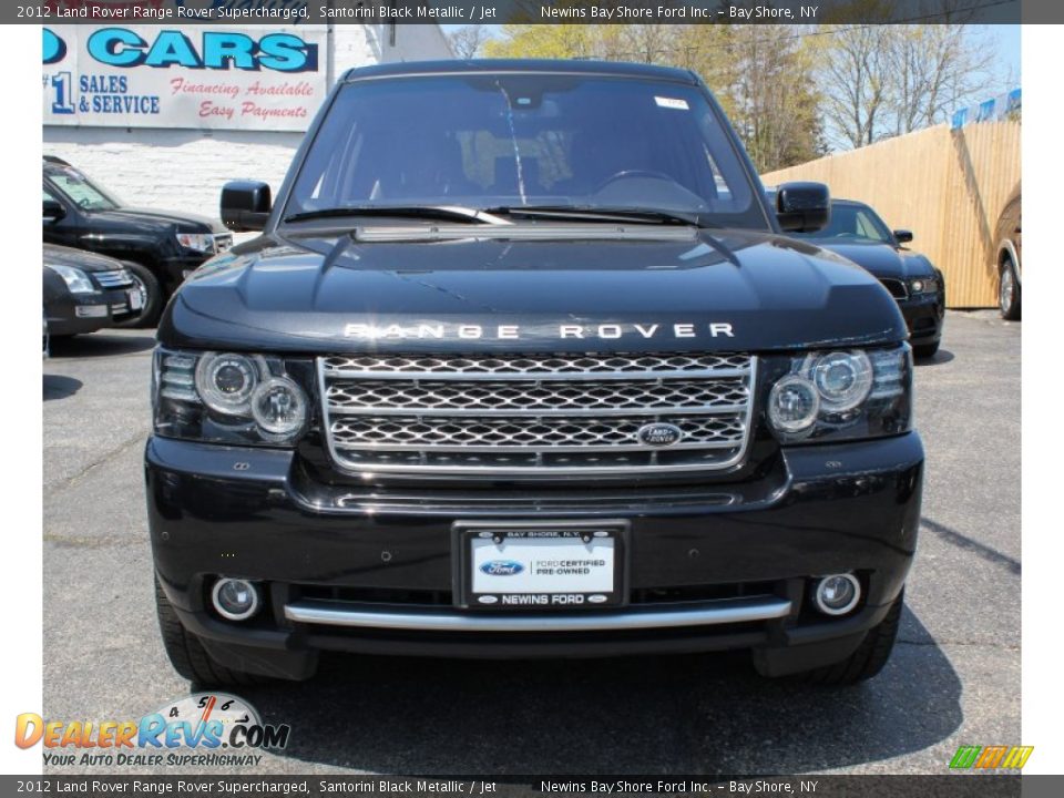 2012 Land Rover Range Rover Supercharged Santorini Black Metallic / Jet Photo #2