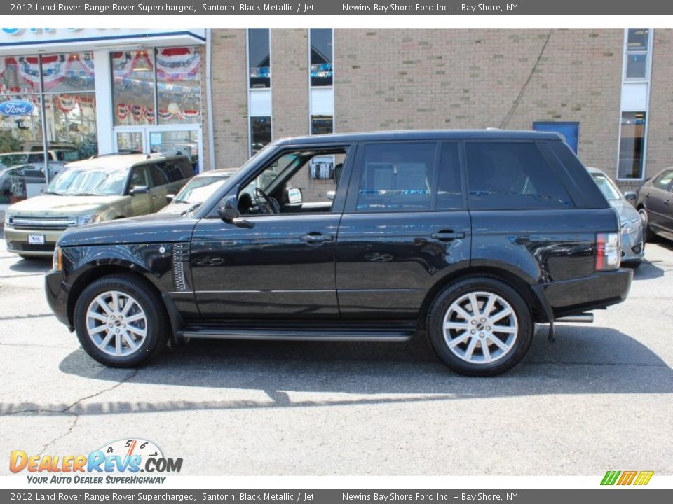 2012 Land Rover Range Rover Supercharged Santorini Black Metallic / Jet Photo #3