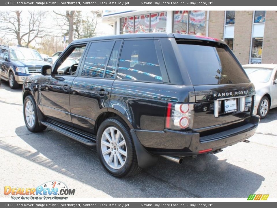 2012 Land Rover Range Rover Supercharged Santorini Black Metallic / Jet Photo #4