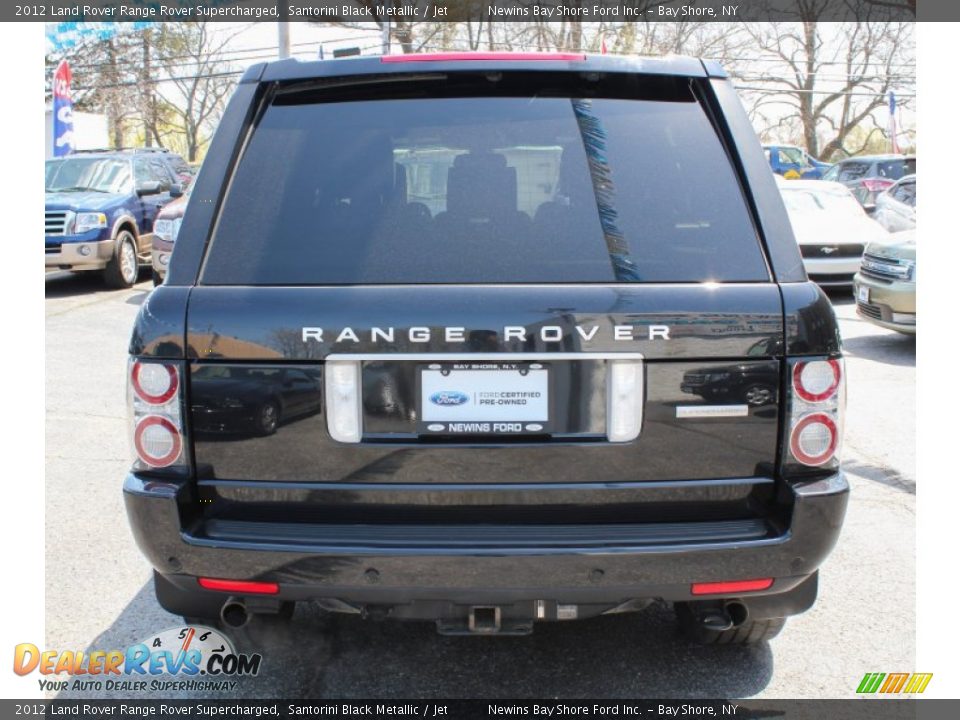 2012 Land Rover Range Rover Supercharged Santorini Black Metallic / Jet Photo #5
