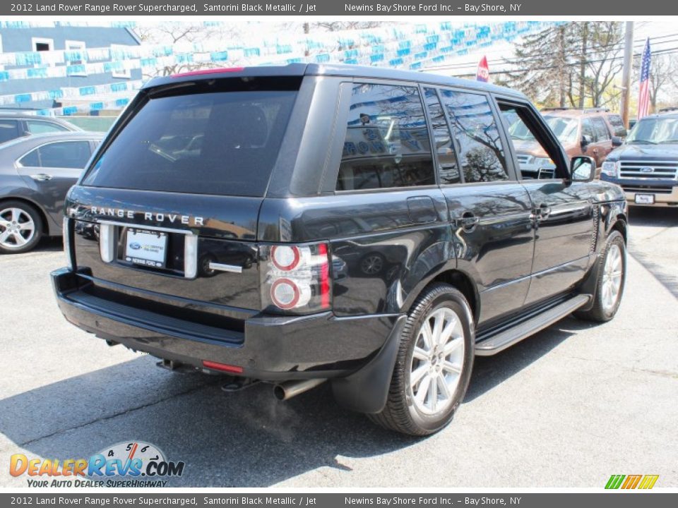 2012 Land Rover Range Rover Supercharged Santorini Black Metallic / Jet Photo #6