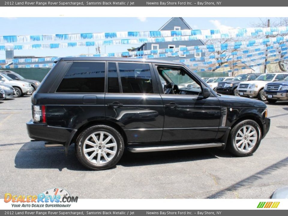 2012 Land Rover Range Rover Supercharged Santorini Black Metallic / Jet Photo #7