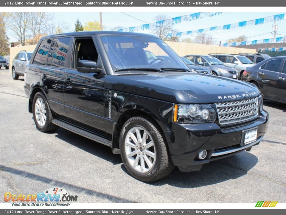 2012 Land Rover Range Rover Supercharged Santorini Black Metallic / Jet Photo #8