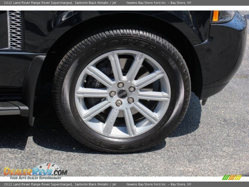2012 Land Rover Range Rover Supercharged Santorini Black Metallic / Jet Photo #9