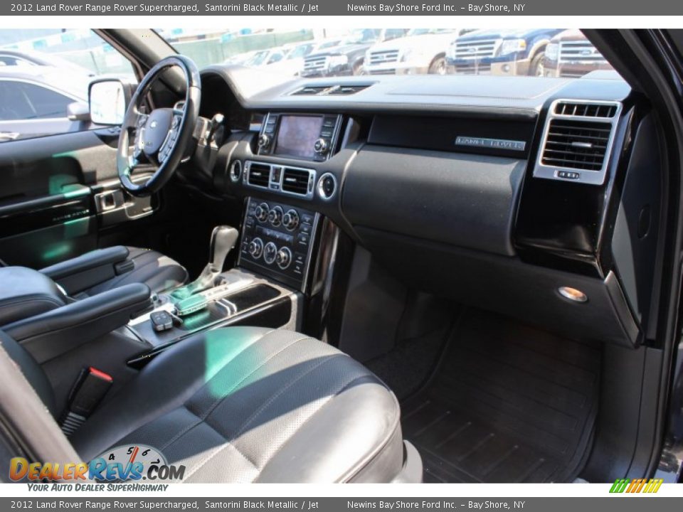 2012 Land Rover Range Rover Supercharged Santorini Black Metallic / Jet Photo #10