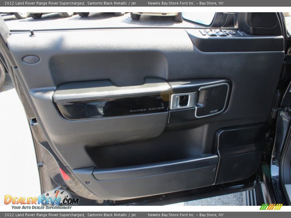 2012 Land Rover Range Rover Supercharged Santorini Black Metallic / Jet Photo #12