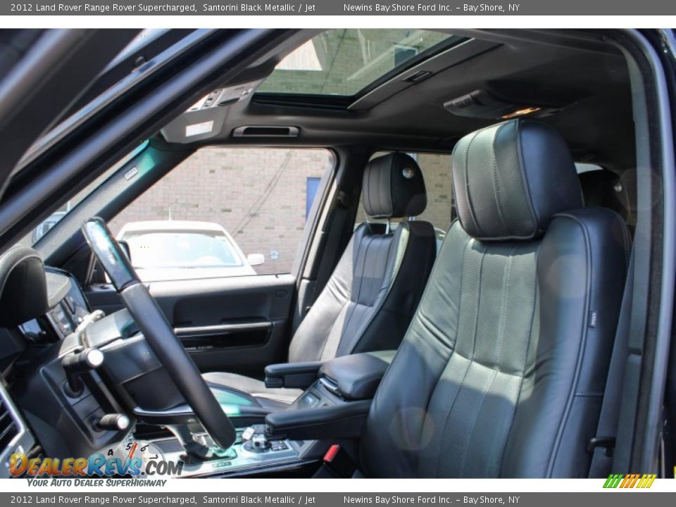 2012 Land Rover Range Rover Supercharged Santorini Black Metallic / Jet Photo #13