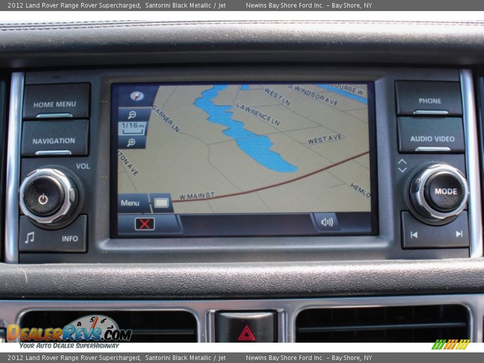2012 Land Rover Range Rover Supercharged Santorini Black Metallic / Jet Photo #15