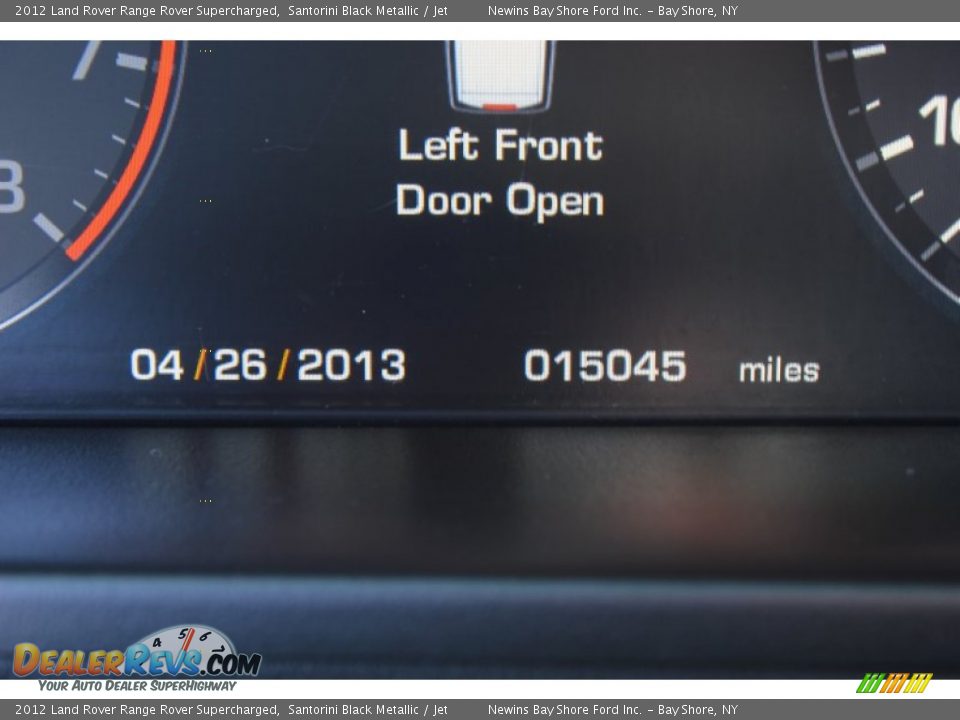 2012 Land Rover Range Rover Supercharged Santorini Black Metallic / Jet Photo #17