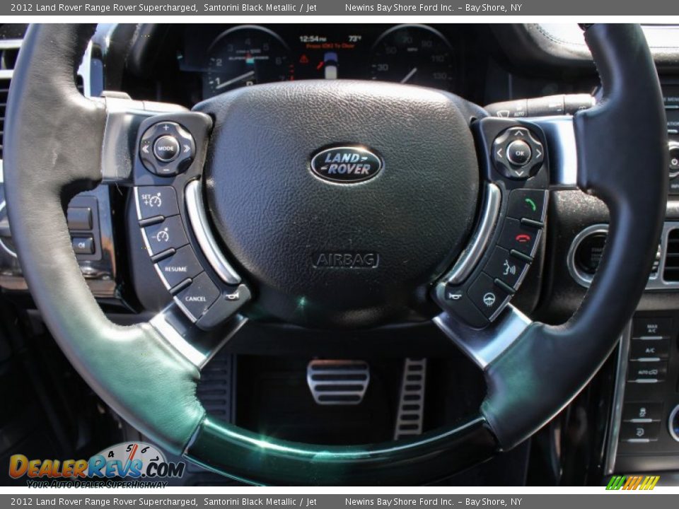 2012 Land Rover Range Rover Supercharged Santorini Black Metallic / Jet Photo #18