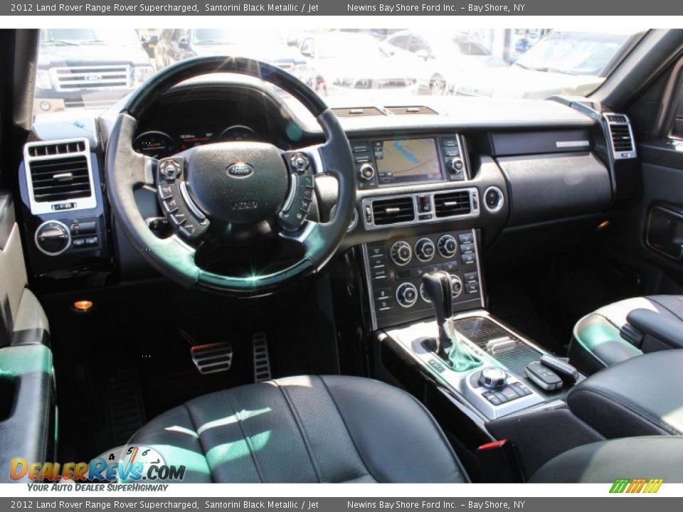 2012 Land Rover Range Rover Supercharged Santorini Black Metallic / Jet Photo #19