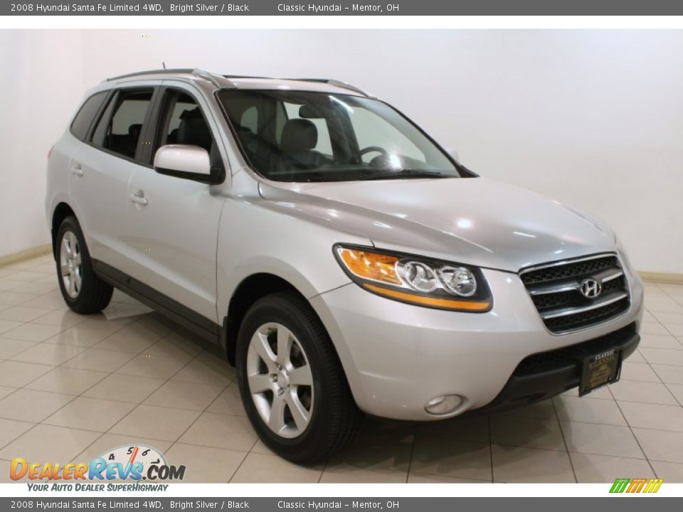 2008 Hyundai Santa Fe Limited 4WD Bright Silver / Black Photo #1